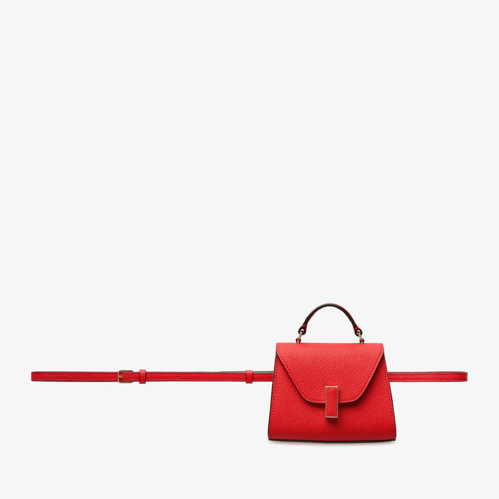 Valextra Borsa cintura da Donna in Pelle Rossa cremisi | Valextra Iside Qualità Garantita