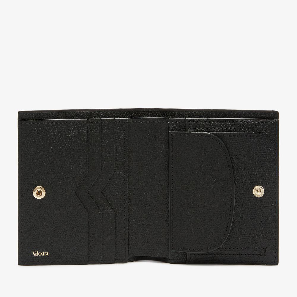 Valextra Portafoglio piccolo da Uomo di Lusso in Pelle Nera | Valextra Promozione Limitata