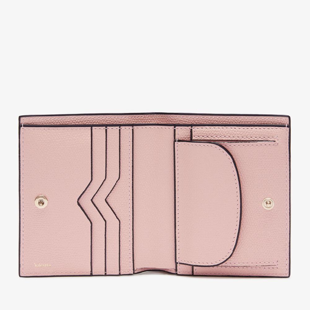 Valextra Portafoglio piccolo da Donna di Lusso in Pelle Rosa | Valextra Shopping Online