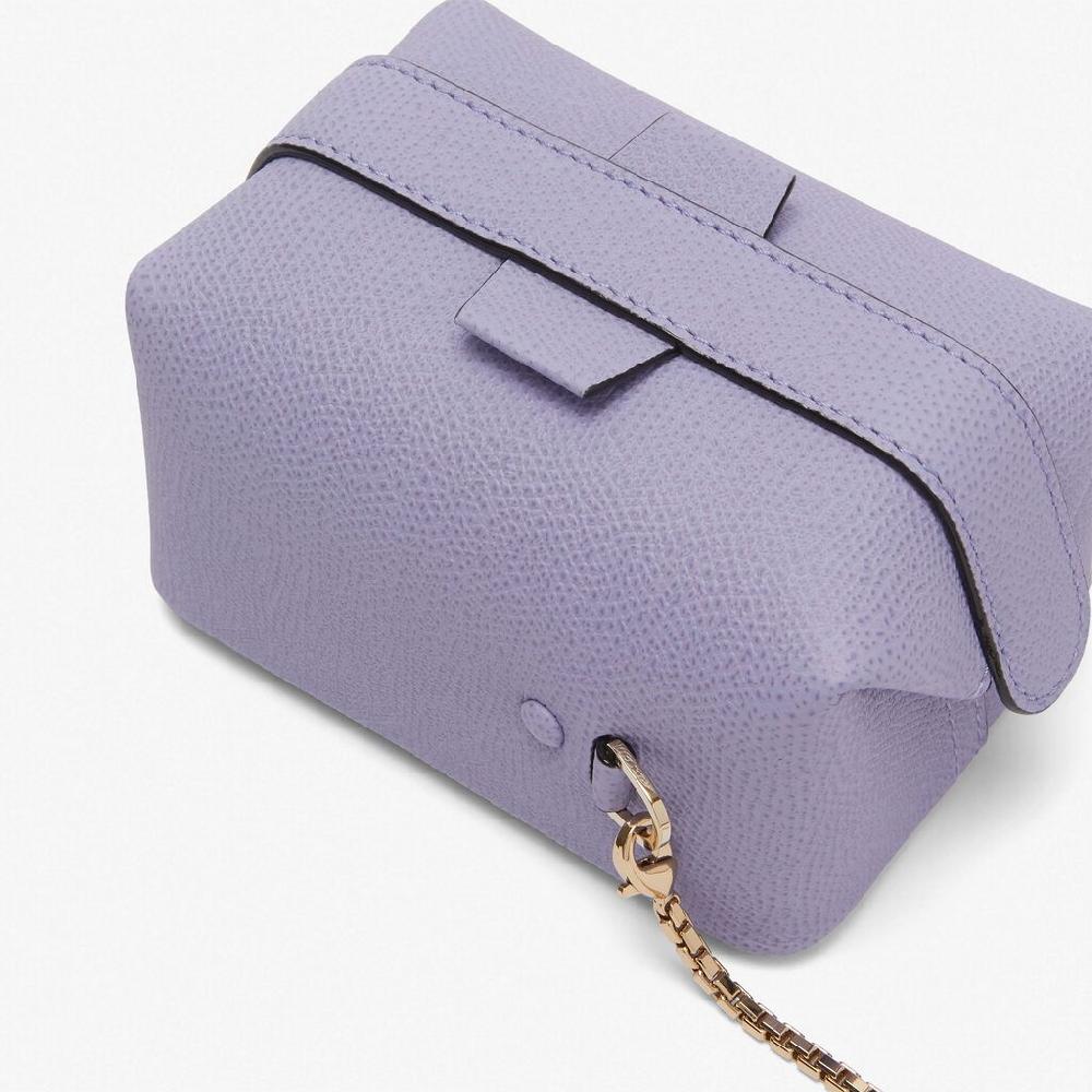 Valextra Borsa a tracolla Nano in Pelle Lilla | Valextra Tric Trac Convenienza