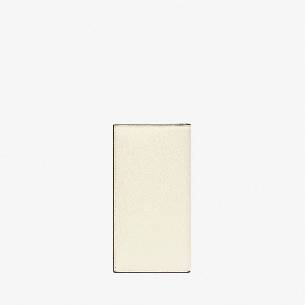 Valextra Portafoglio verticale bifold in Pelle Bianca | Valextra Offerte