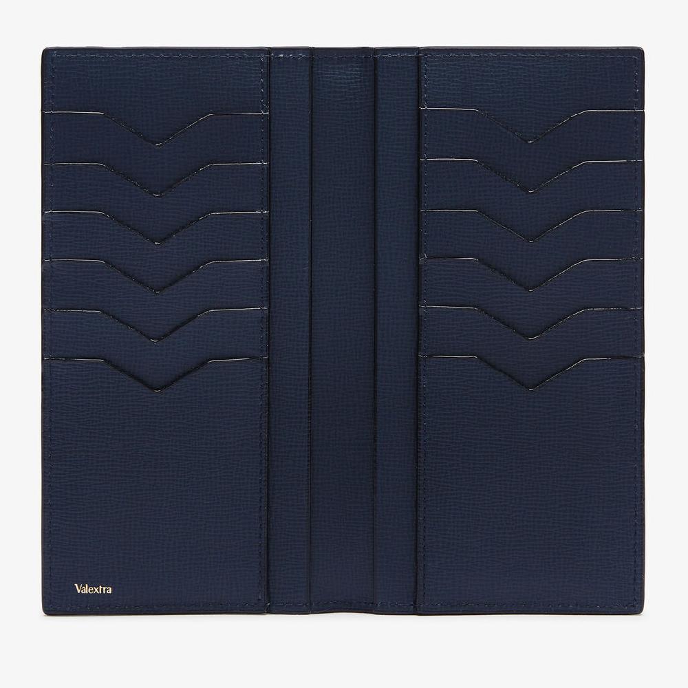 Valextra Portafoglio verticale Bifold in Pelle Blu | Valextra Hotsell