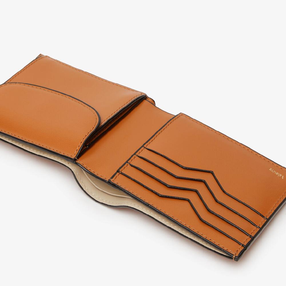 Valextra Portafoglio bifold da Uomo in Pelle Marrone Avana | Valextra Vendita Calda