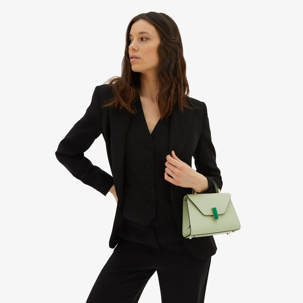 Valextra Borsetta da Donna in Pelle Verde chiara | Valextra Iside Nuova
