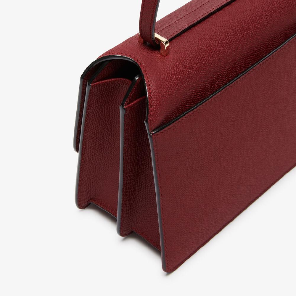 Valextra Borsa a tracolla da Donna di Lusso in Pelle Bordeaux | Valextra Moda