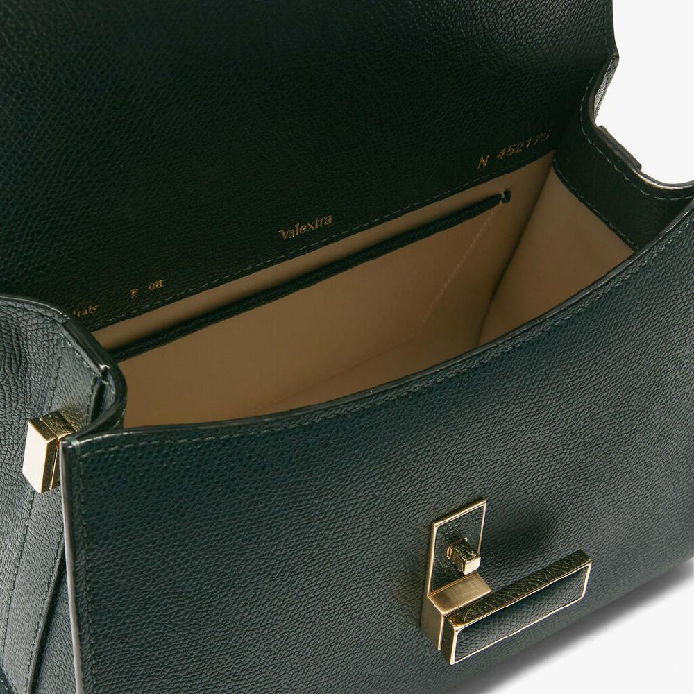Valextra Borsetta a mano Mini in Pelle Verde | Valextra Iside Prezzo di fabbrica