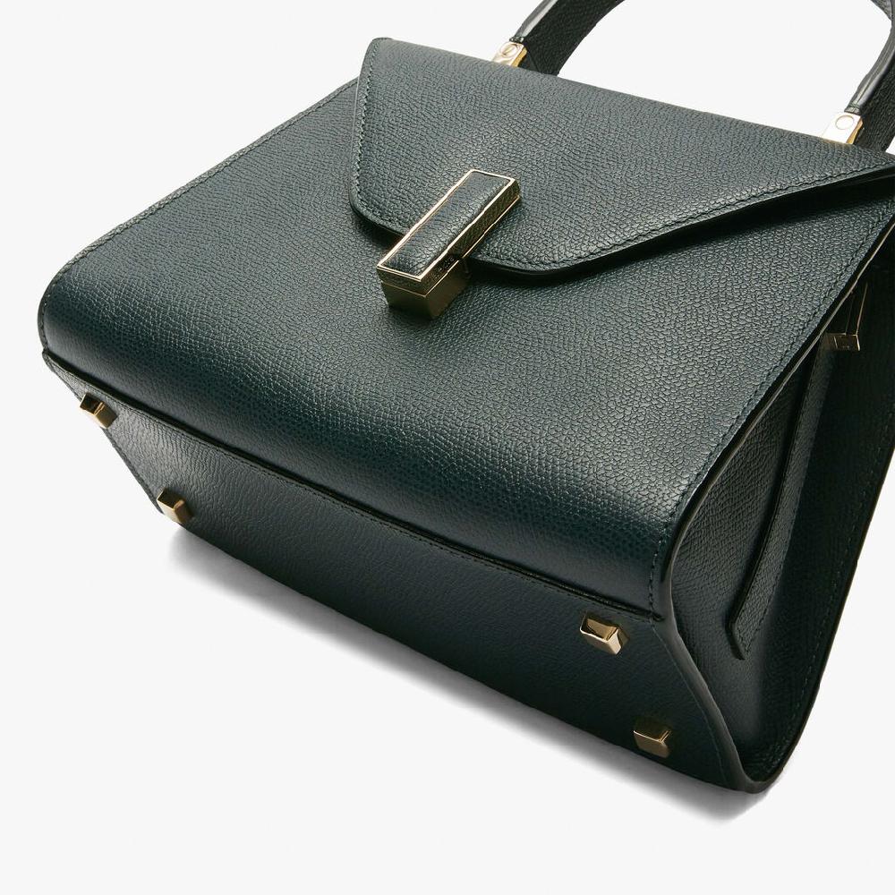 Valextra Borsetta a mano Mini in Pelle Verde | Valextra Iside Prezzo di fabbrica