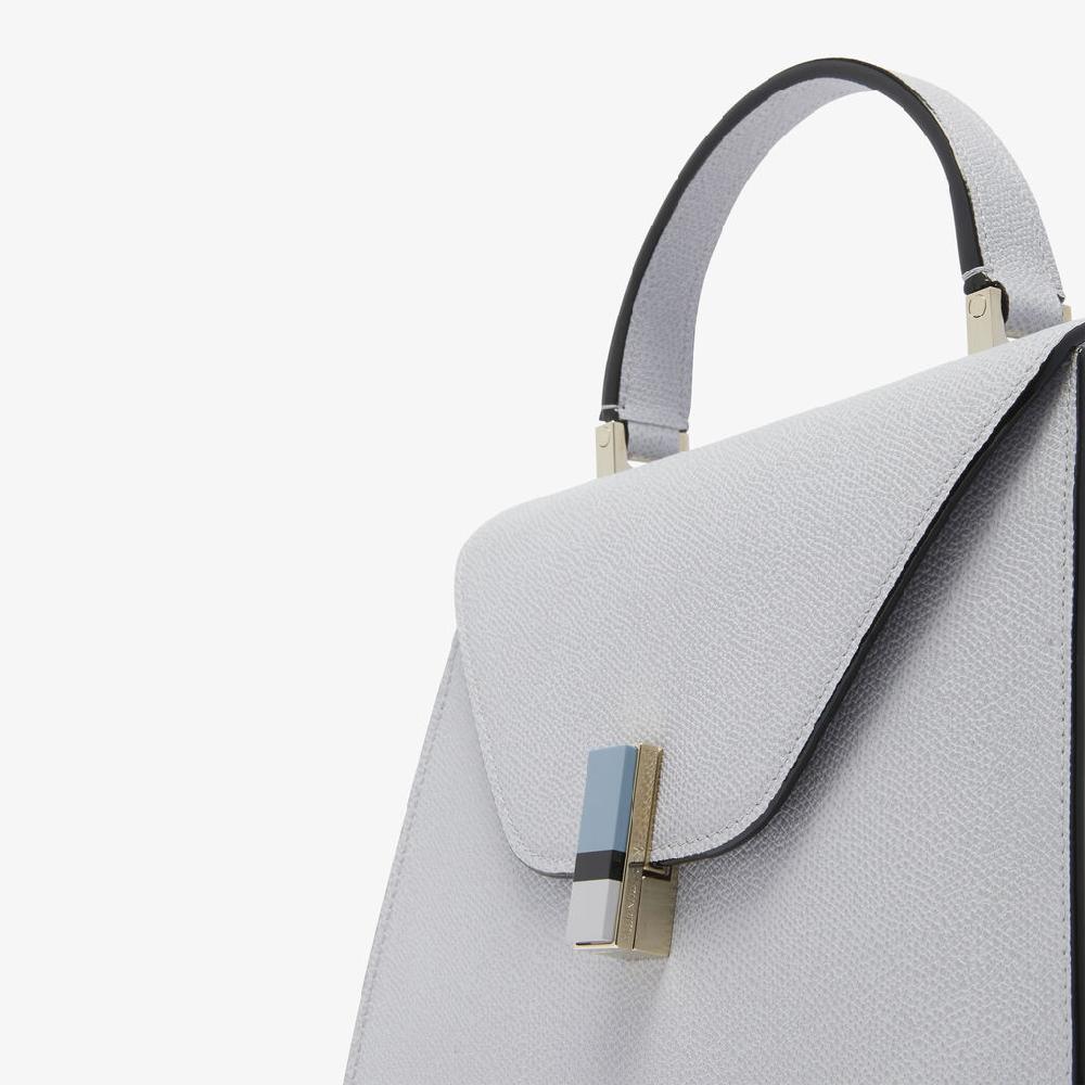 Valextra Borsa a mano da Donna in Pelle Grigia | Valextra Iside Shopping online
