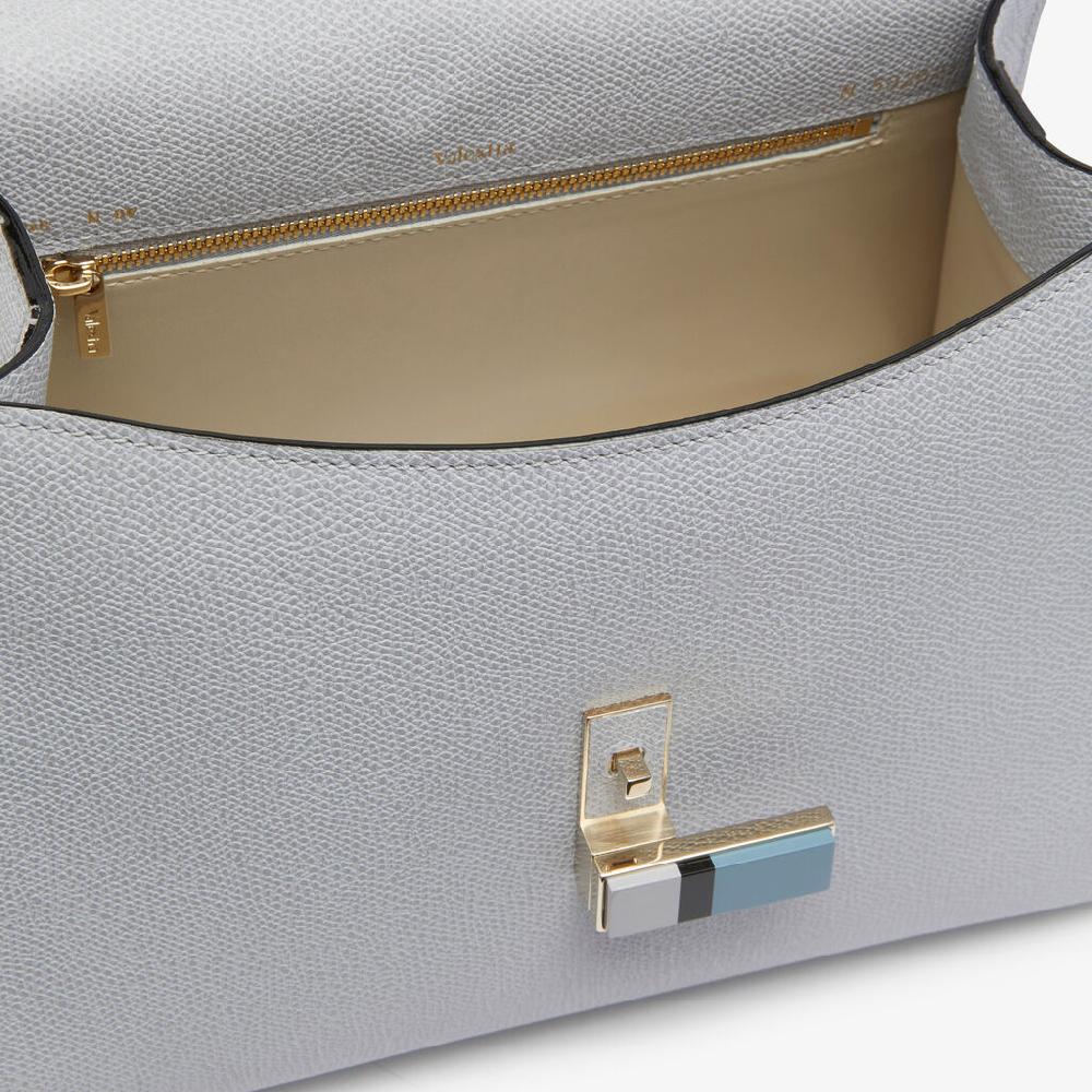 Valextra Borsa a mano da Donna in Pelle Grigia | Valextra Iside Shopping online