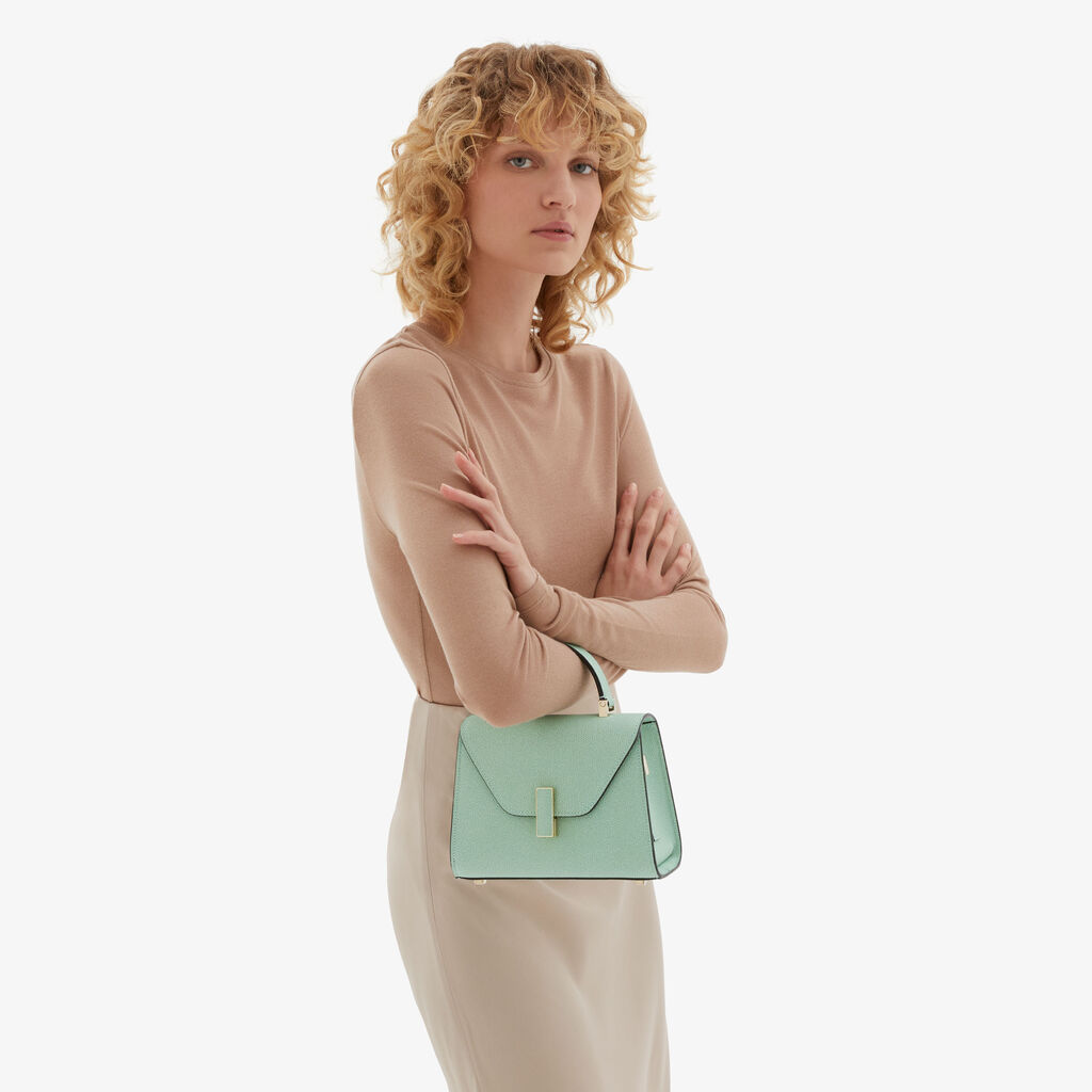 Valextra Borsetta a mano da Donna in Pelle Verde Acqua | Valextra Iside Black Friday