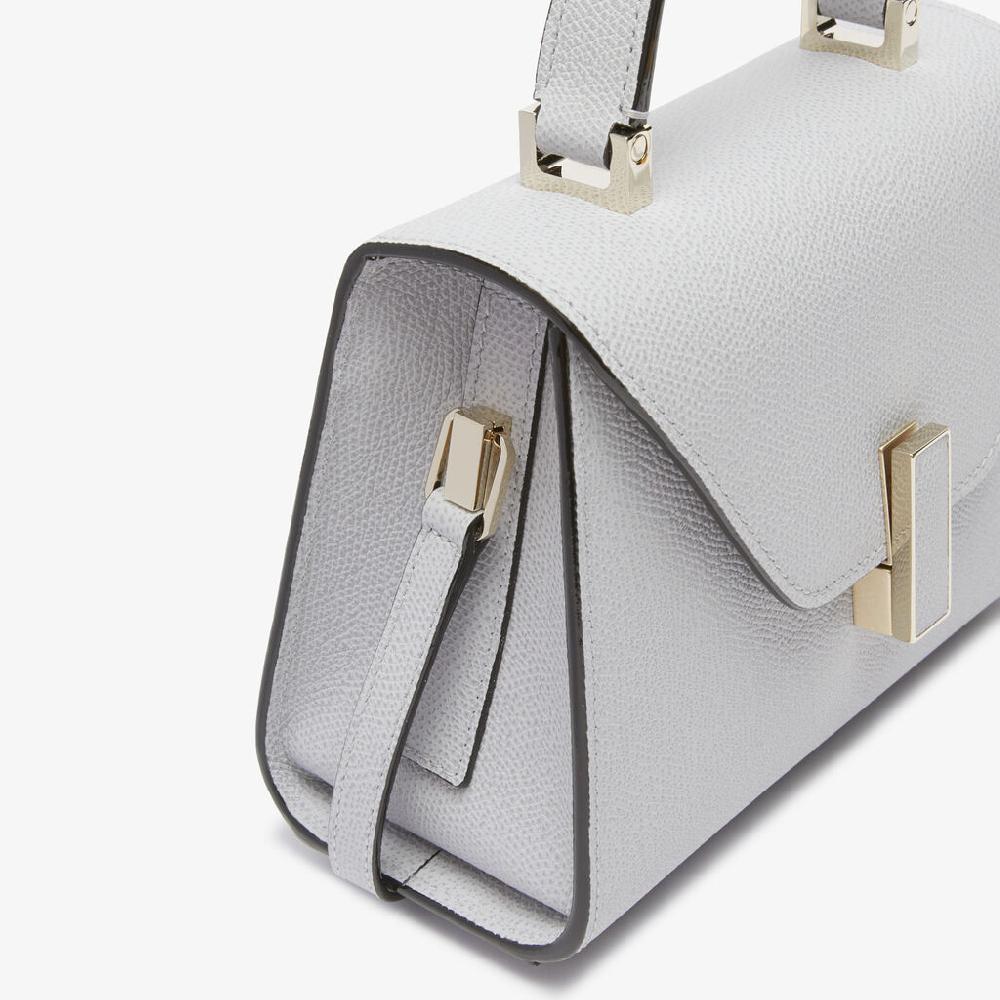 Valextra Borsetta a tracolla in Pelle Grigia Sasso | Valextra Iside Cyber Monday