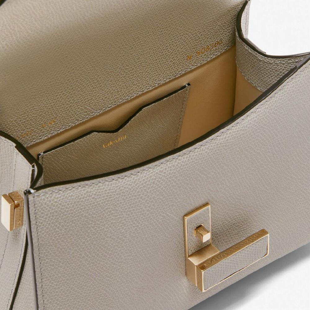 Valextra Borsa a mano Micro in Pelle Grigia | Valextra Iside Offerta natalizia