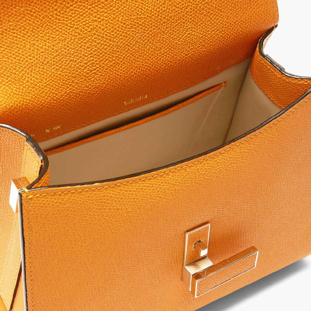 Valextra Borsa a mano Mini in Pelle Gialla con tracolla | Valextra Iside Offerta Pasqua