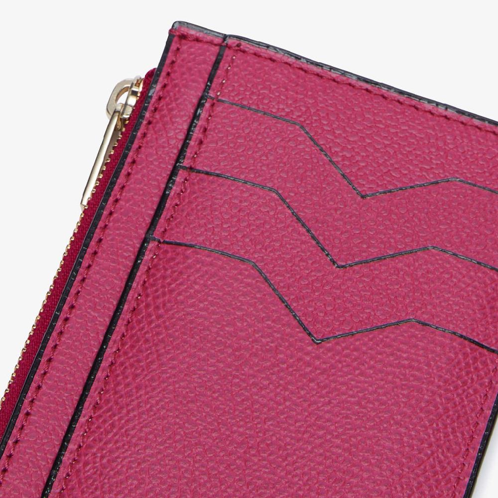 Valextra Porta carte da Donna con zip di Lusso in Pelle Rosa | Valextra Offerta per la Festa della Mamma