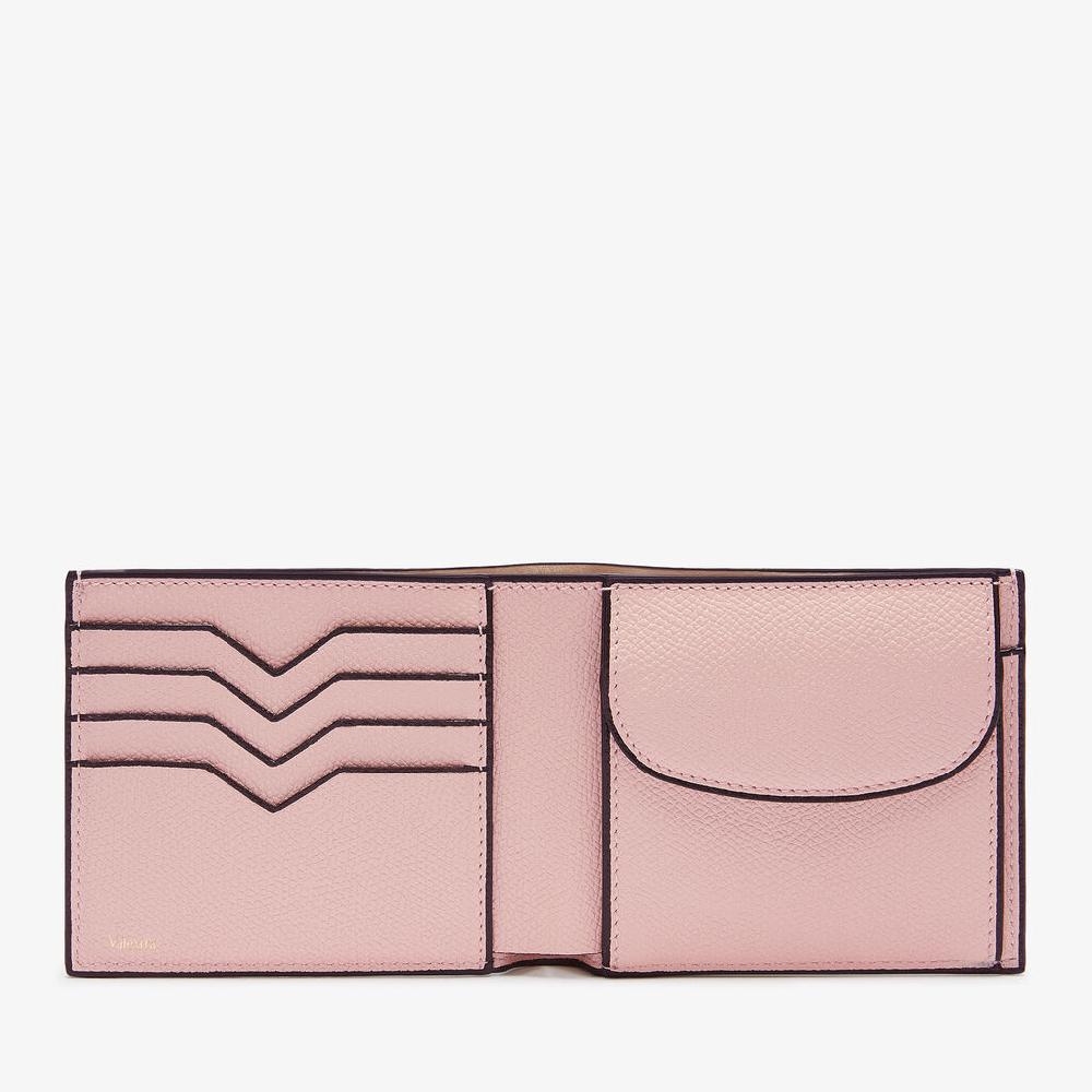 Valextra Portafoglio bifold da Donna in Pelle Rosa di Lusso | Valextra Offerta Giorno del Papà