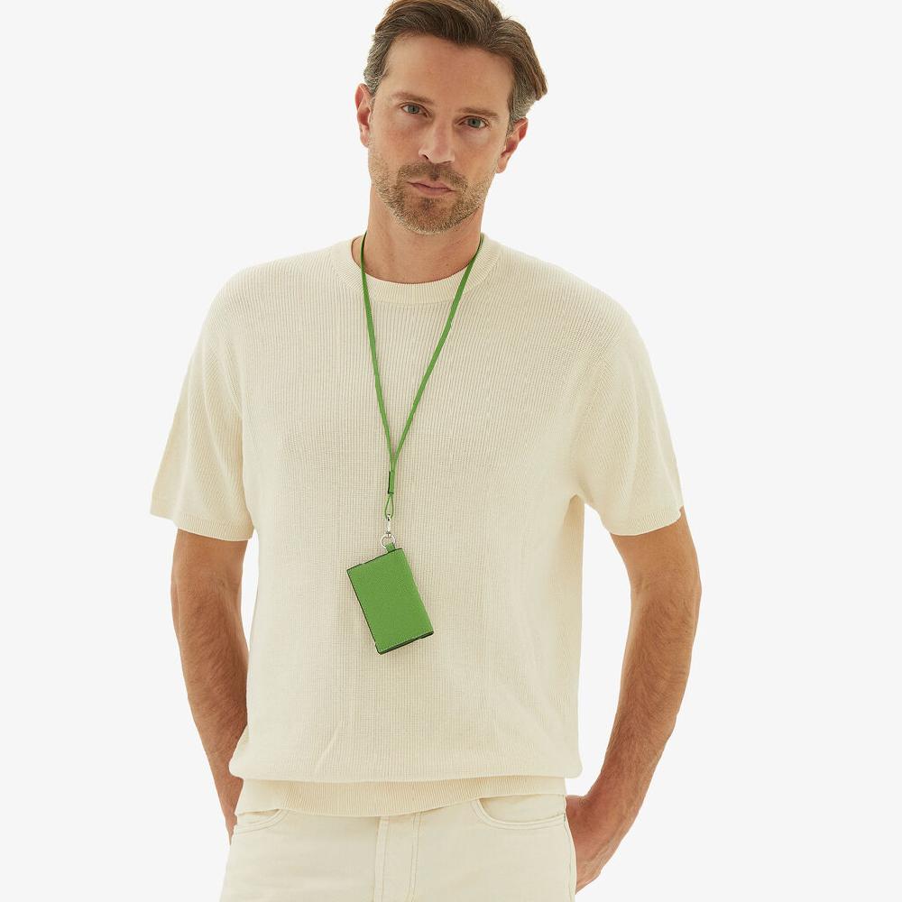 Valextra Porta carte con laccio da Donna in Pelle Verde | Valextra Offerta Anniversario