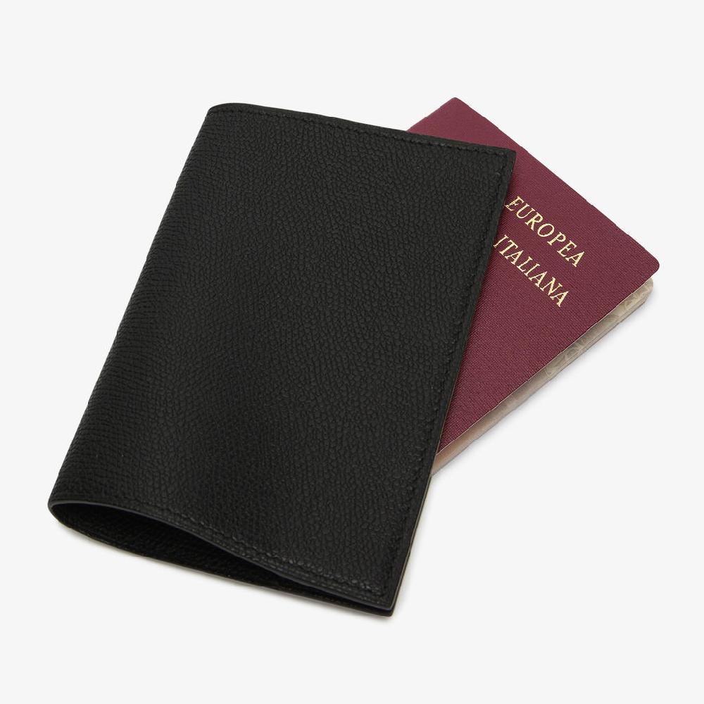 Valextra Porta passaporto elegante in Pelle Nera di Lusso | Valextra Smaltimento dello stoccaggio