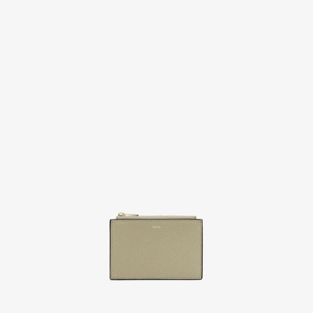 Valextra Porta carte di Lusso con zip in Pelle Verde tundra | Valextra Latest fashion