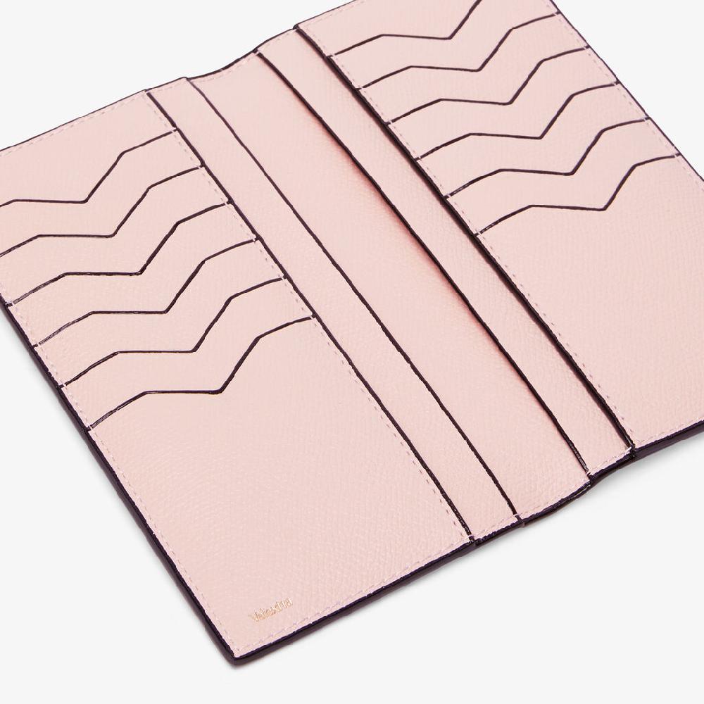 Valextra Portafoglio Bifold in Pelle Rosa con portamonete | Valextra Lightning offer