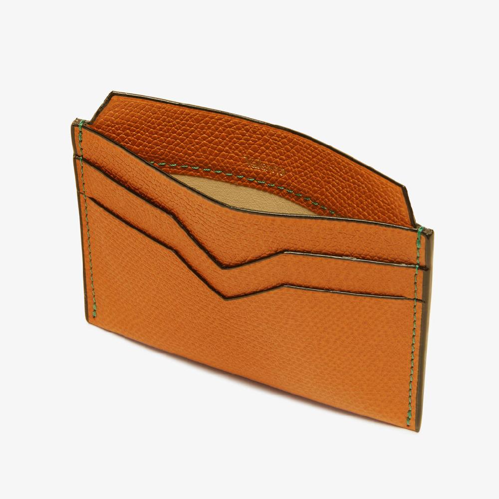 Valextra Portatessere e carte di credito in Pelle Marrone | Valextra Nuovi prodotti