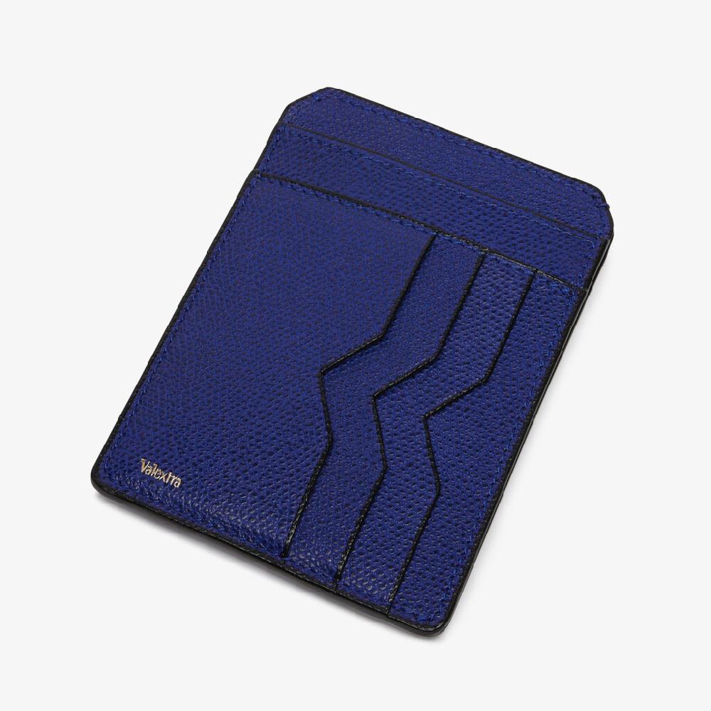 Valextra Portatessere in Pelle Blu | Valextra Ritorno libero