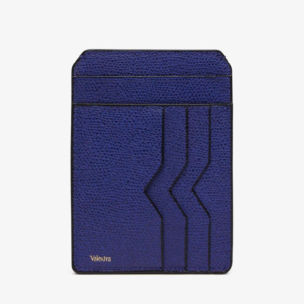 Valextra Portatessere in Pelle Blu | Valextra Ritorno libero