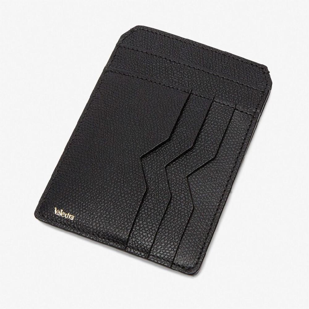 Valextra Porta carte di credito in Pelle Nera | Valextra piccola pelletteria Ultimi tre giorni