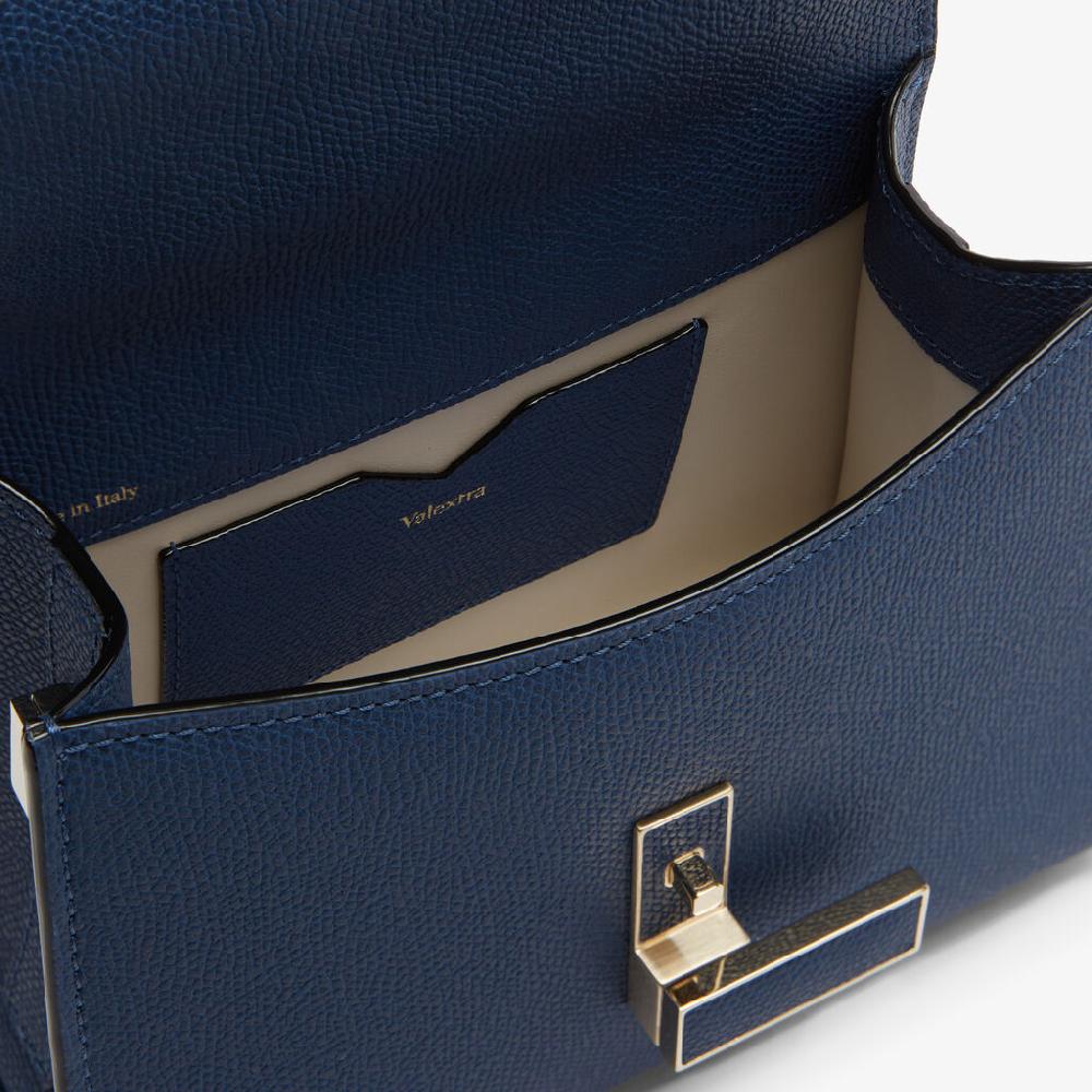 Valextra Borsa a tracolla Donna in Pelle Blu Zaffiro | Valextra Iside Latest stili