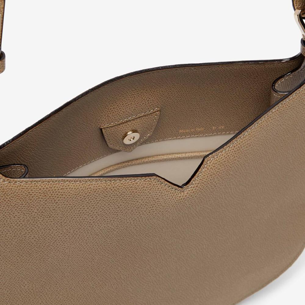 Valextra Borsa a spalla Media in Pelle Tortora | Valextra Hobo Fino al 50% di sconto