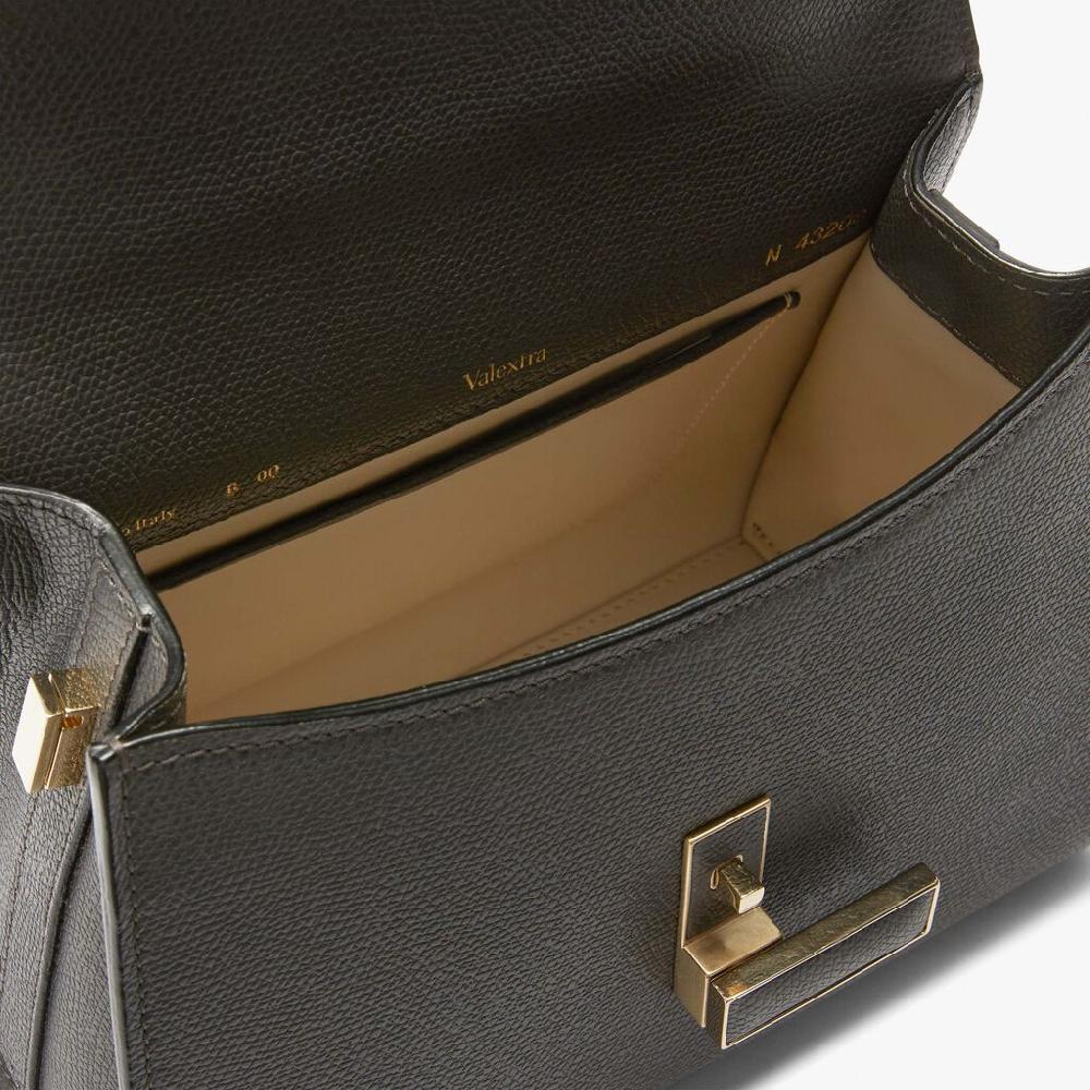 Valextra Borsa a mano Mini in Pelle Grigia | Valextra Iside Offerta speciale della fabbrica