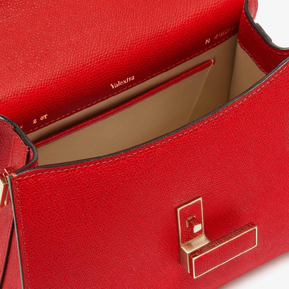 Valextra Borsa a mano Mini in Pelle Rossa | Valextra Iside Sostegno trimestrale