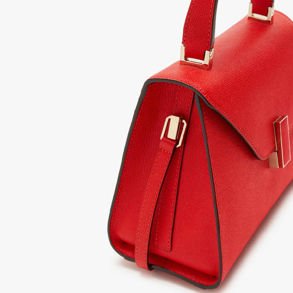 Valextra Borsa a mano Mini in Pelle Rossa | Valextra Iside Sostegno trimestrale
