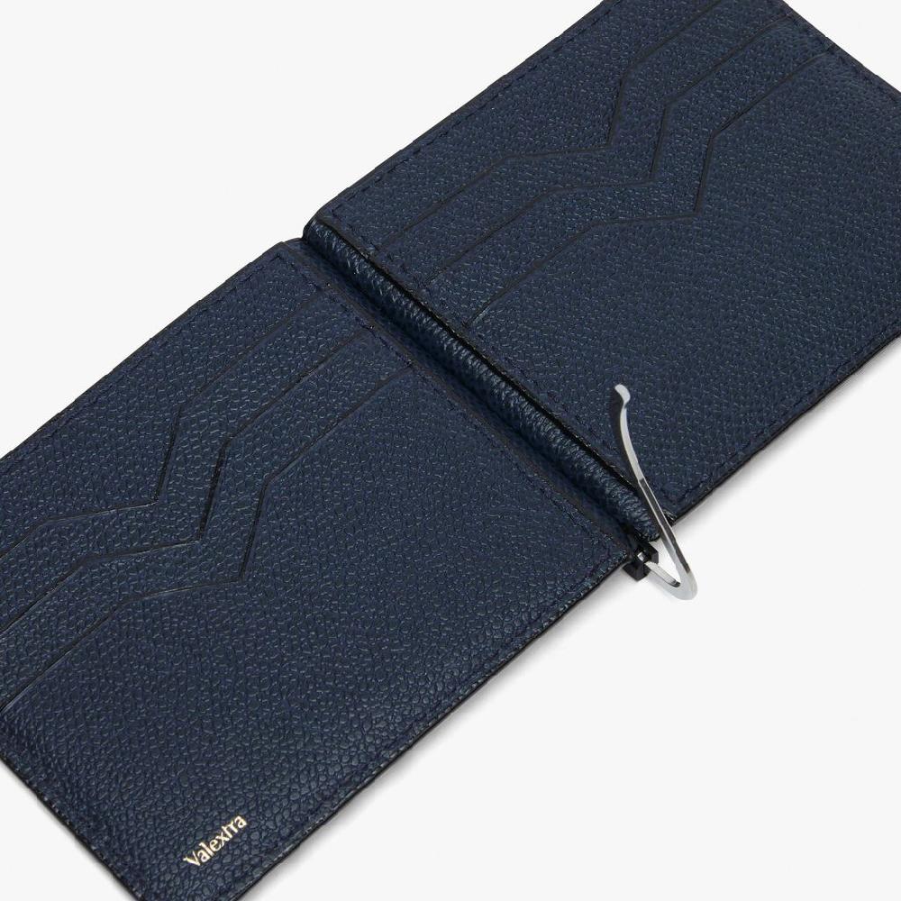 Valextra Portafoglio con fermasoldi in Pelle Blu | Valextra piccola pelletteria 50% di sconto con spedizione gratuita