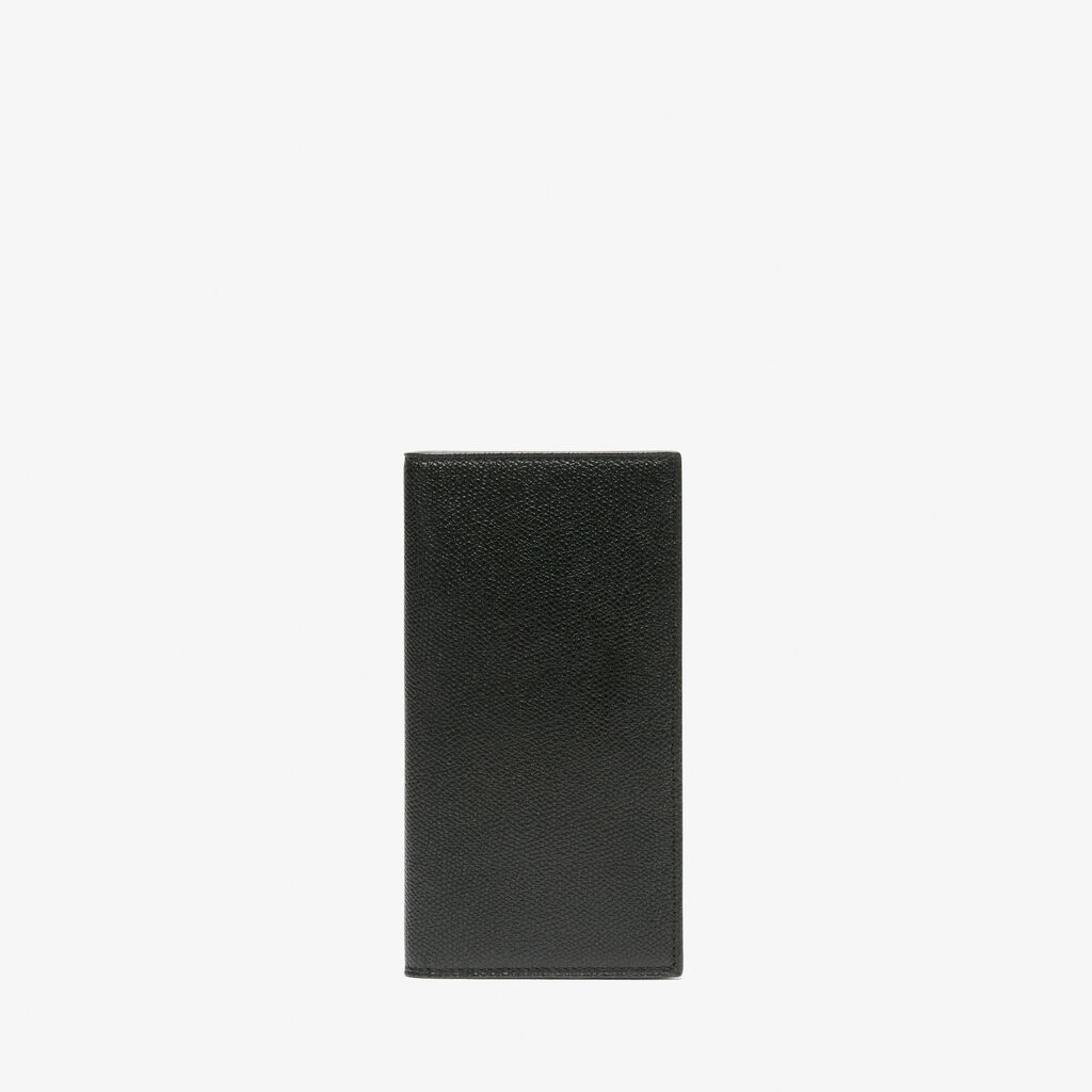 Valextra Portafoglio verticale bifold in Pelle Nera | Valextra piccola pelletteria Black Friday Prezzi