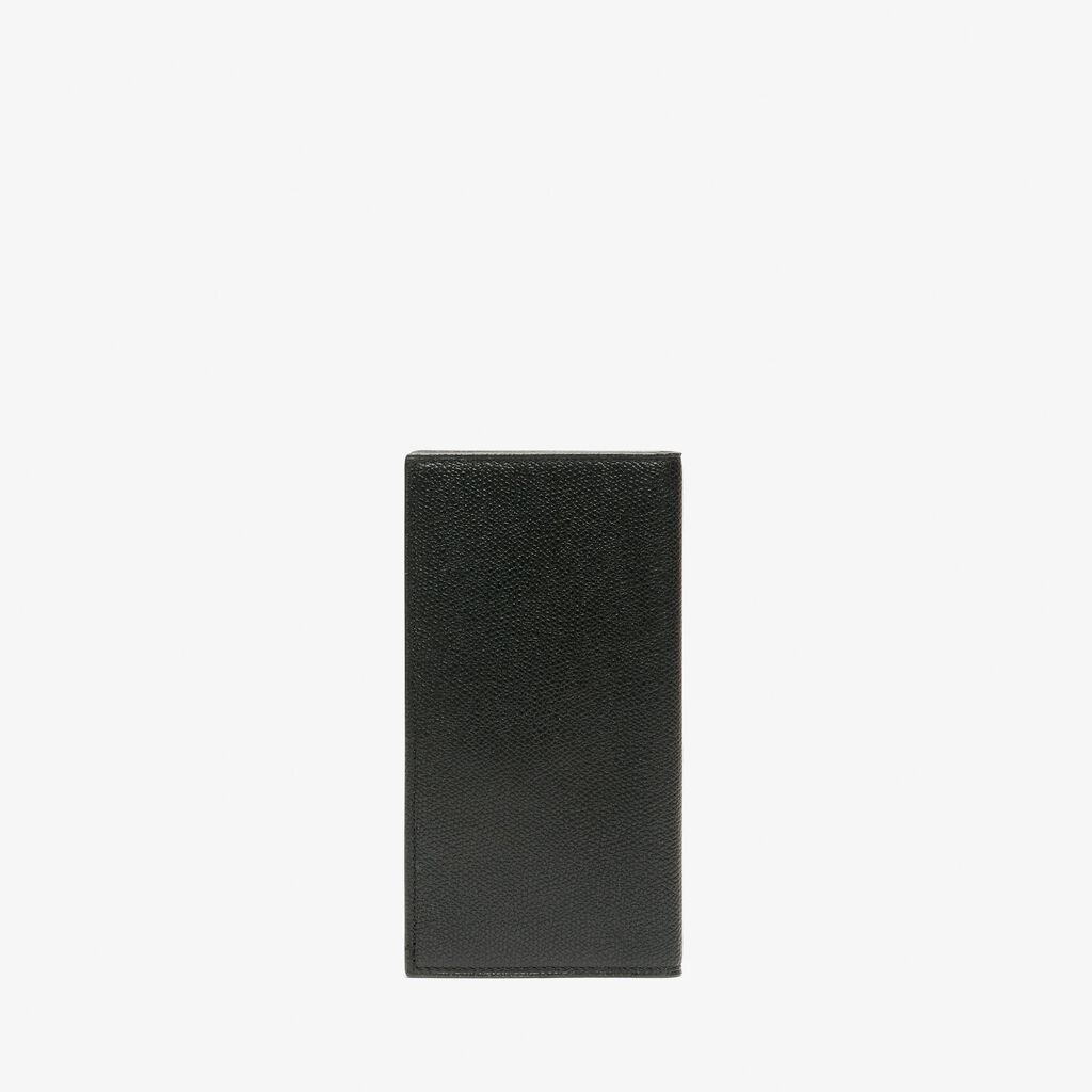 Valextra Portafoglio verticale bifold in Pelle Nera | Valextra piccola pelletteria Black Friday Prezzi