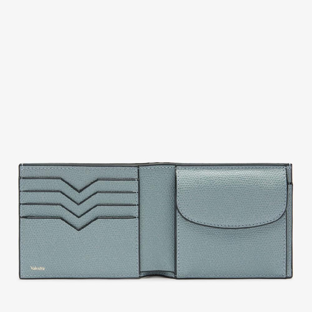 Valextra Portafoglio con portacarte in Pelle Azzurra cerulea | Valextra 50% di sconto per tempo limitato