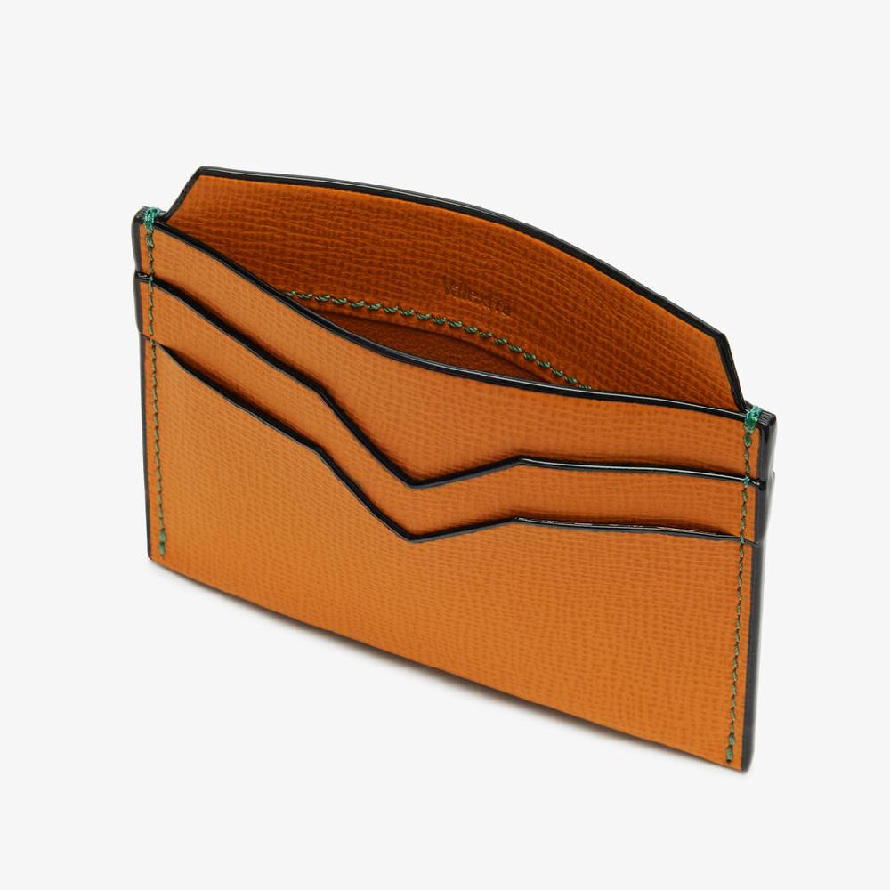 Valextra Porta carte di credito compatto in Pelle Marrone | Valextra Spedizione Gratuita