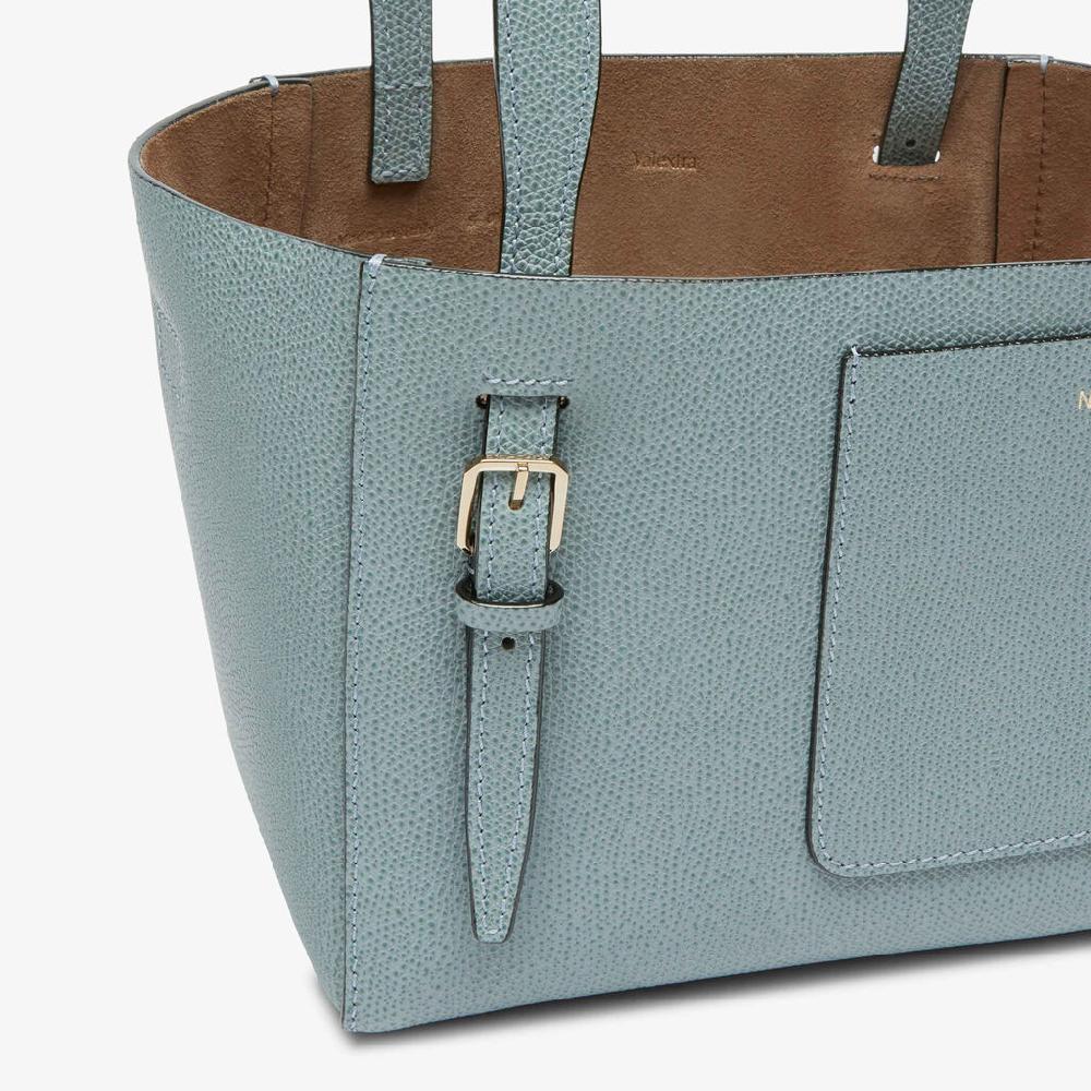 Valextra Borsa Secchiello da Donna in Pelle Azzurra | Valextra Soft Qualità Garantita