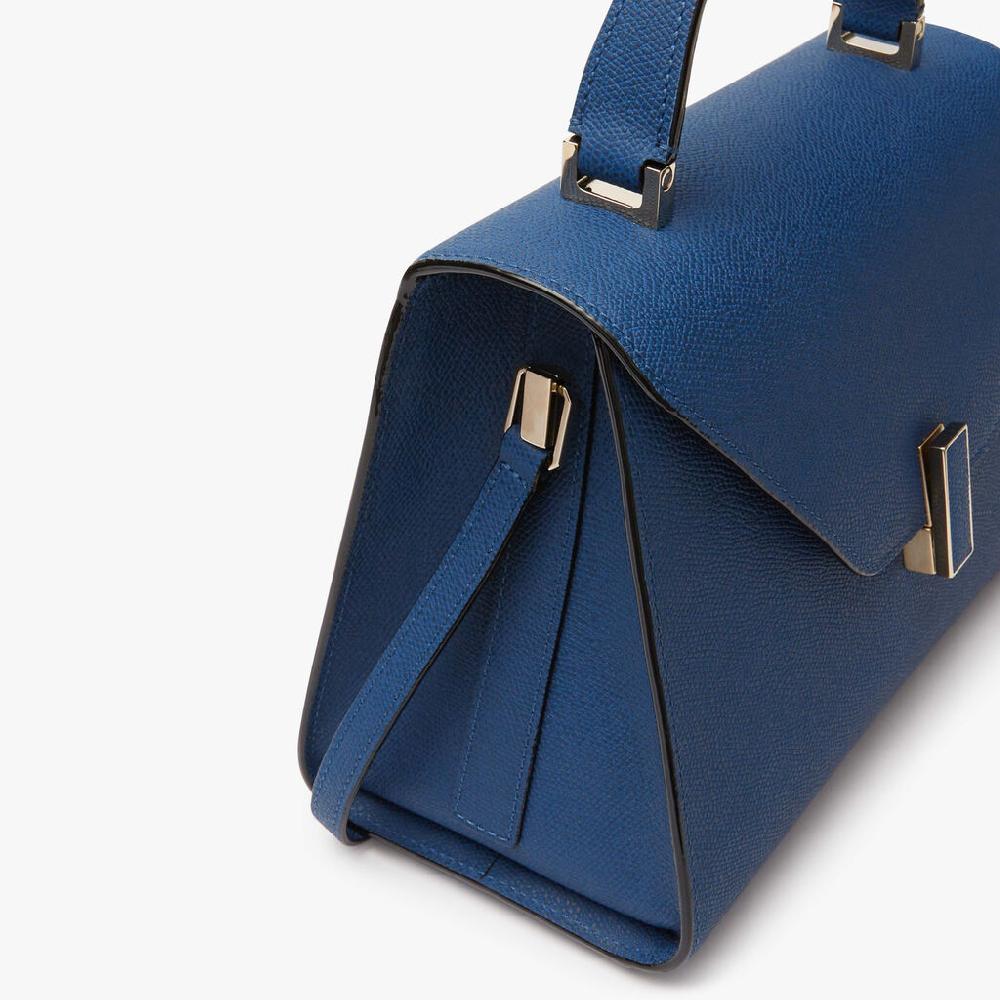 Valextra Borsa a mano da Donna in Pelle Blu Zaffiro | Valextra Iside Negozi Online