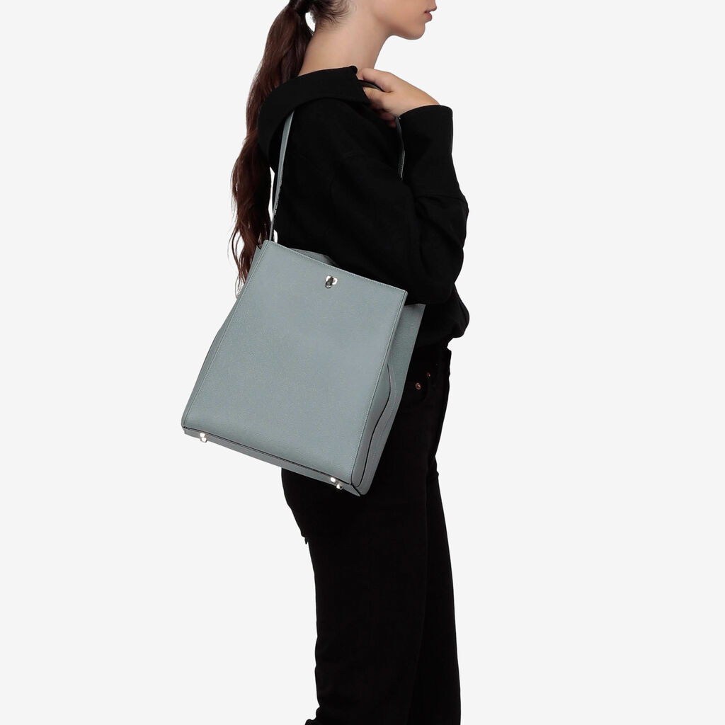 Valextra Borsa a spalla Media in Pelle Blu | Valextra Brera Promozione Limitata