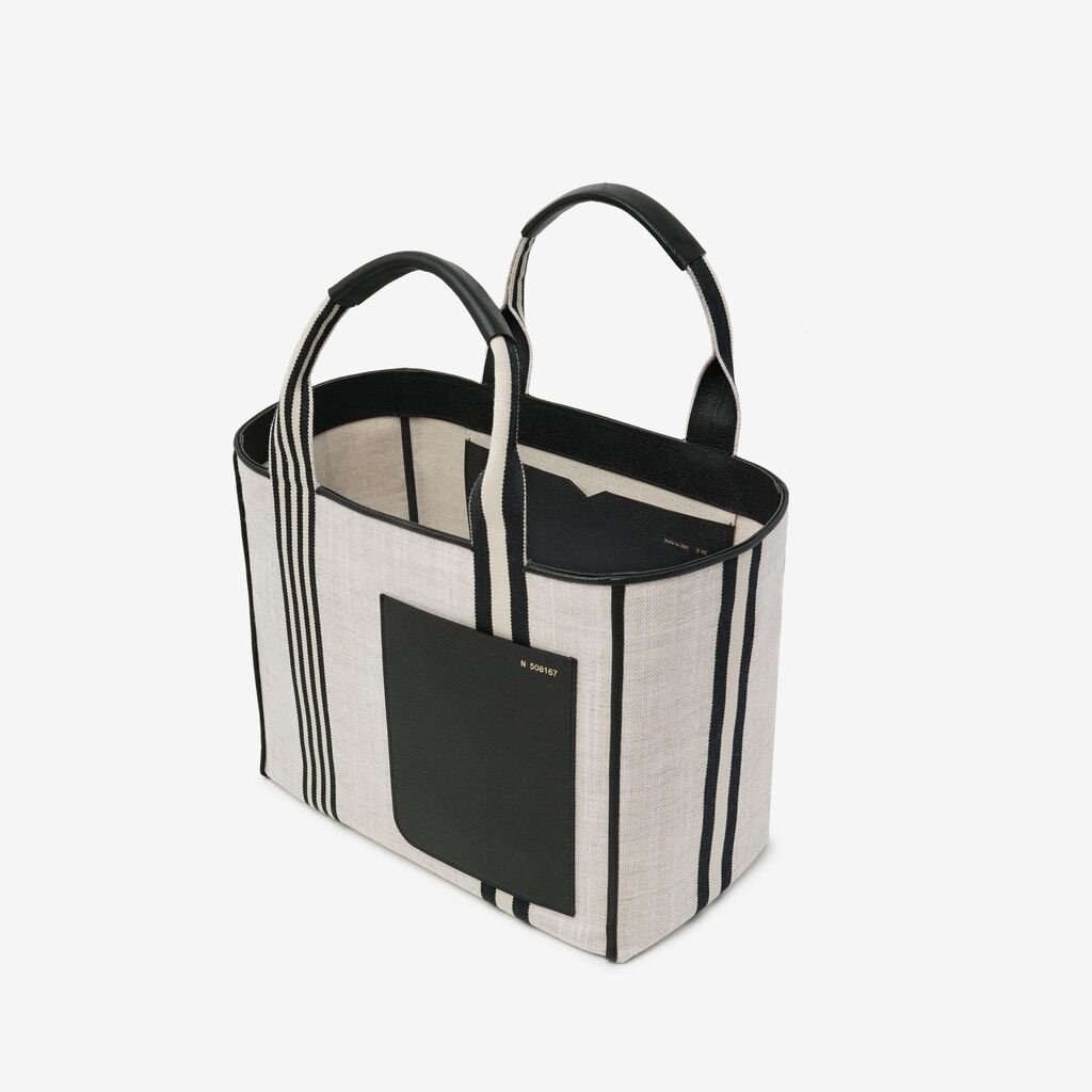 Valextra Tote bag Media in Tessuto Marrone | Valextra Affare Del Giorno