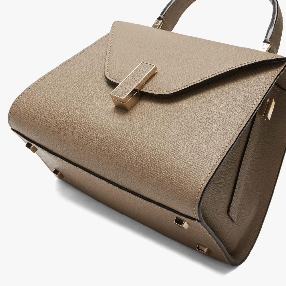 Valextra Borsa a mano Mini in Pelle Tortora | Valextra Iside Prezzo Ridotto
