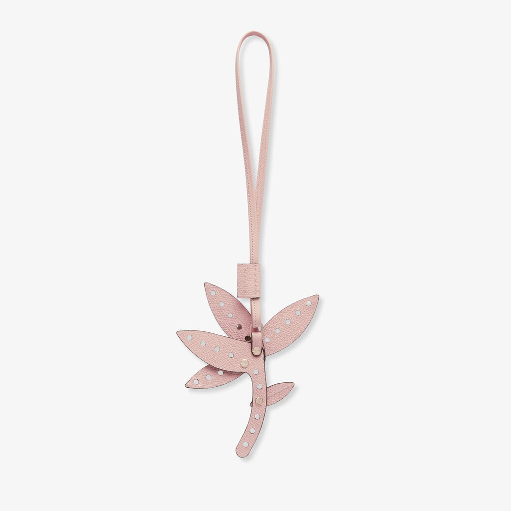 Valextra Charm Engineering Beauty Fiore | Pelle di vitello Millepunte | Rosa Peonia | Valextra Novità