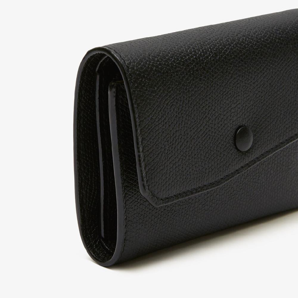 Valextra Portafoglio compatto di Lusso in Pelle Nera | Valextra Pocket Presa