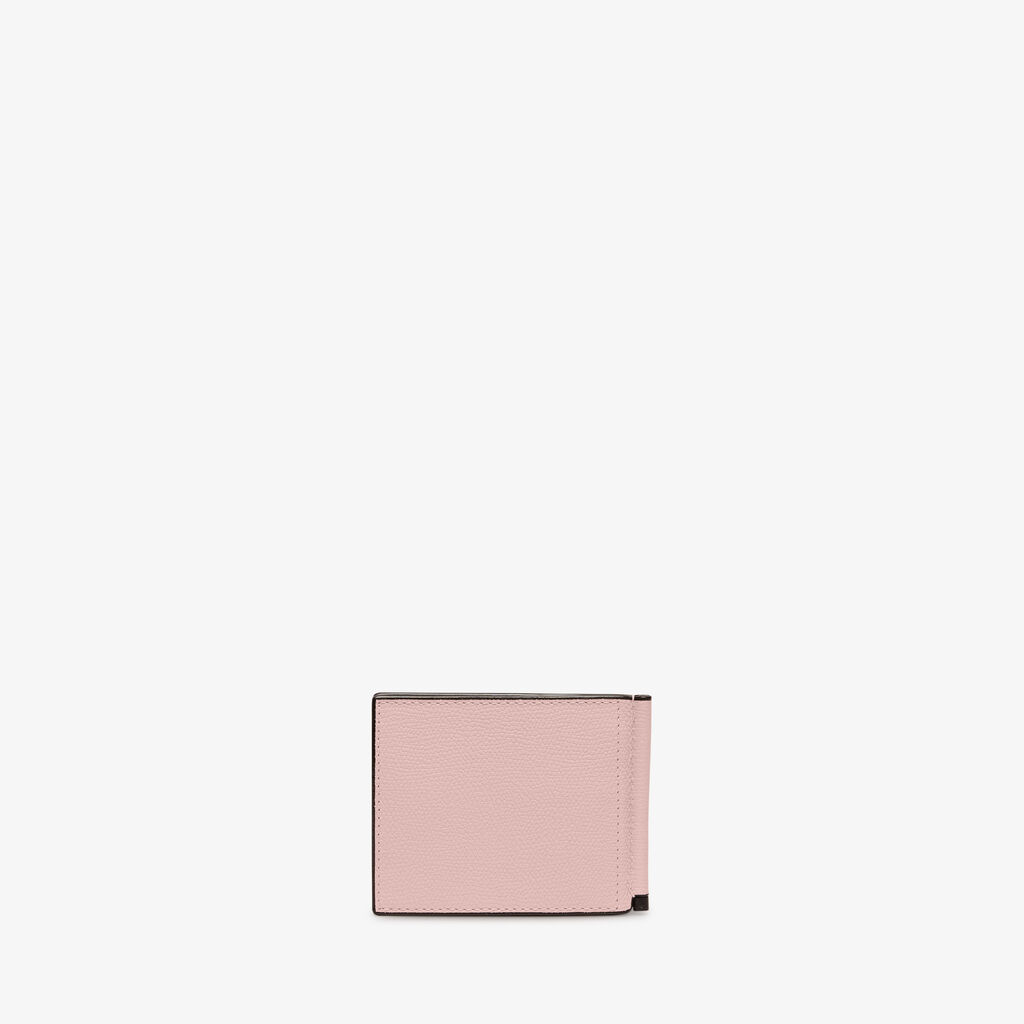 Valextra Portafoglio con fermasoldi in Pelle Rosa | Valextra Simple Grip Sconto