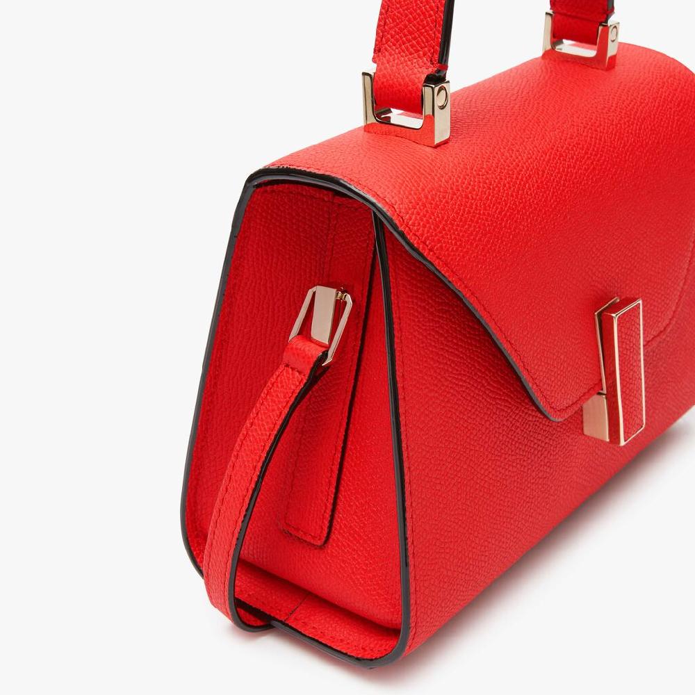 Valextra Borsa a tracolla Donna in Pelle Rossa cremisi | Valextra Iside In Vendita