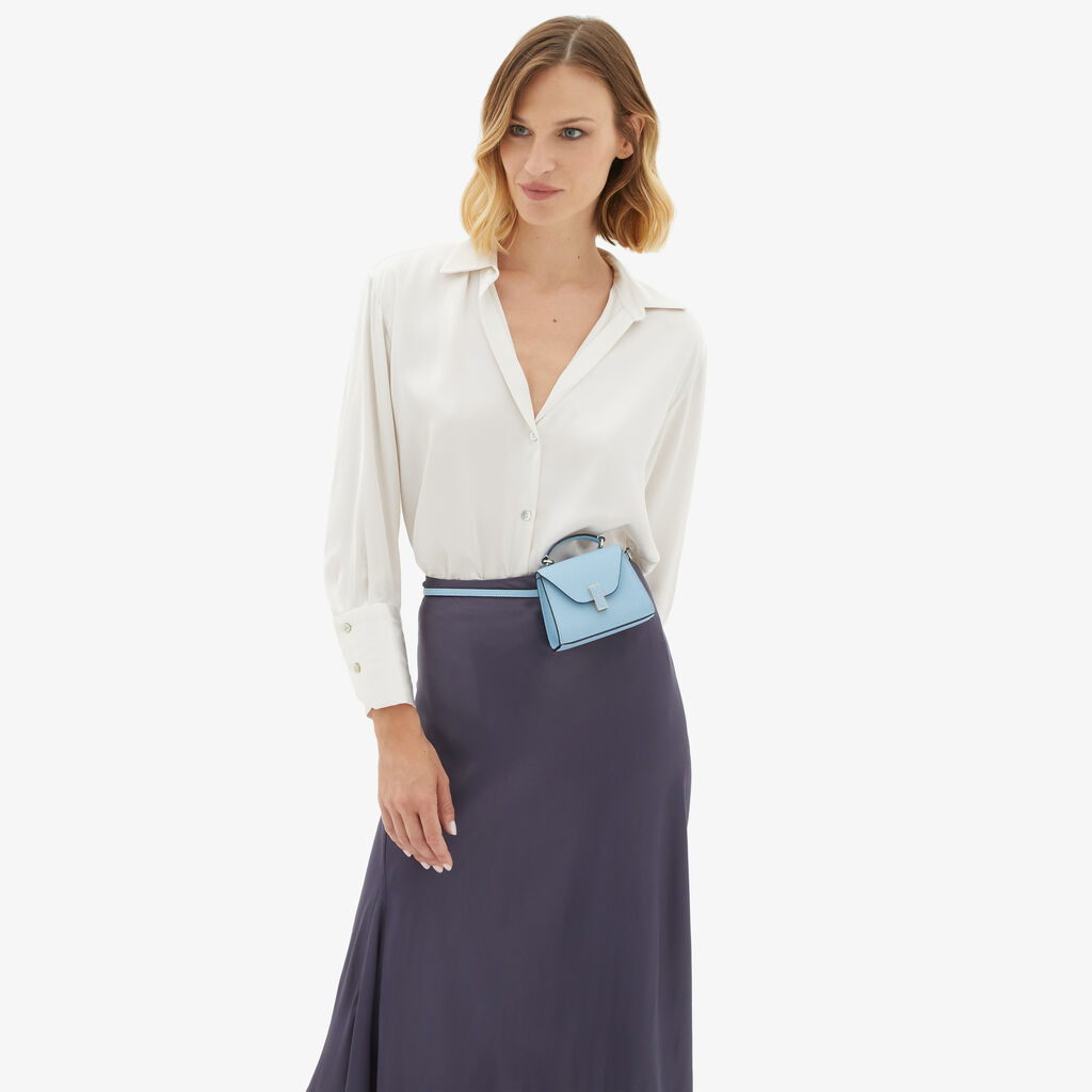 Valextra Borsa cintura da Donna di Lusso in Pelle Blu | Valextra Iside Offerte