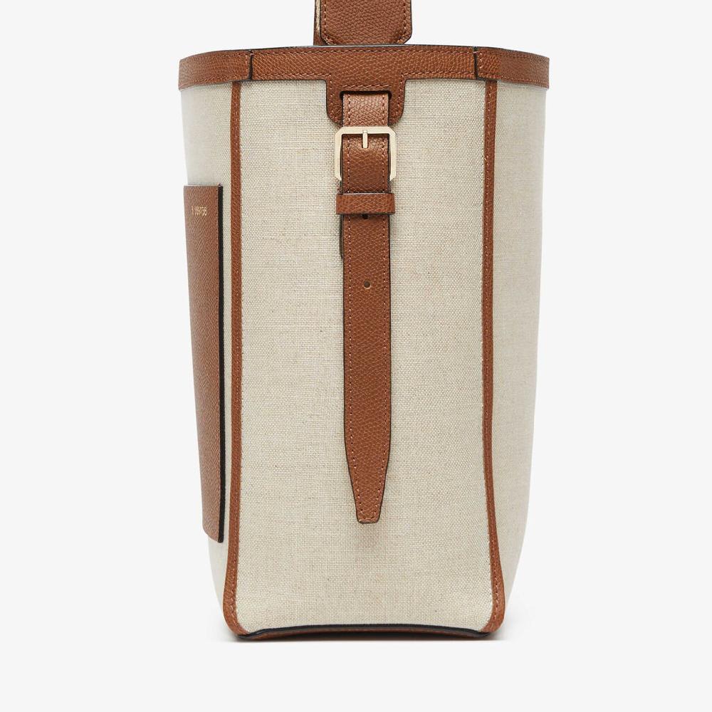 Valextra Borsa a secchiello Donna in Tela Grigia e Marrone | Valextra Soft Hotsell