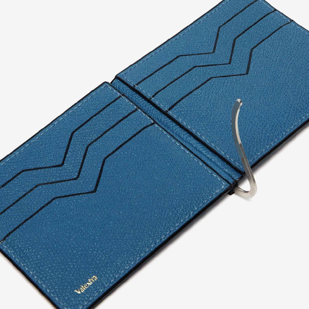 Valextra Portafoglio fermasoldi in Pelle Blu | Valextra Vendite Flash