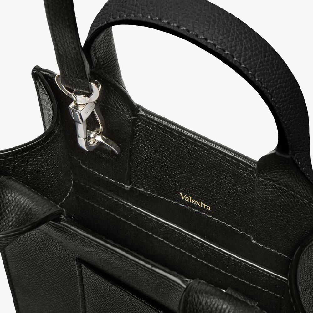 Valextra Borsa a tracolla Donna di Lusso in Pelle Nera | Valextra Boxy Spedizione gratuita